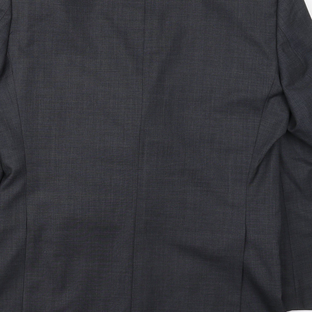 John Lewis Mens Grey Wool Jacket Suit Jacket Size 38