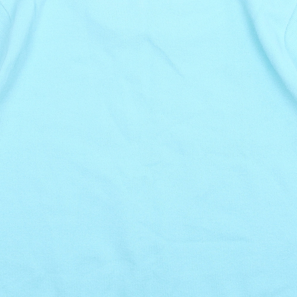 Envy Womens Blue Round Neck Acrylic Pullover Jumper Size M