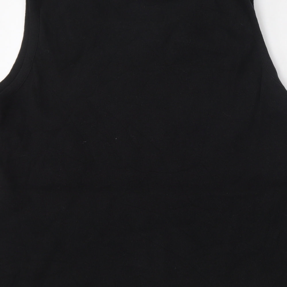 Anonymous Womens Black Round Neck Cotton Vest Jumper Size XL