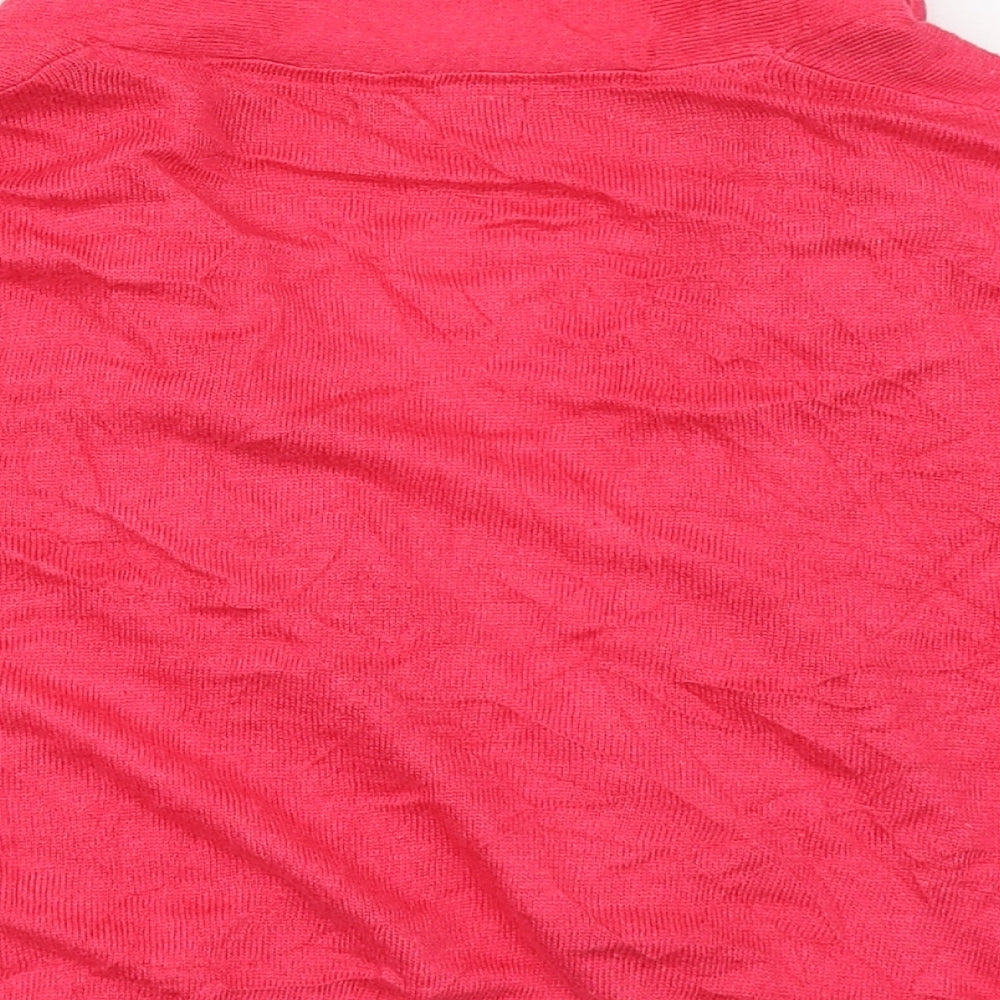 Per Una Womens Pink V-Neck Viscose Cardigan Jumper Size 16