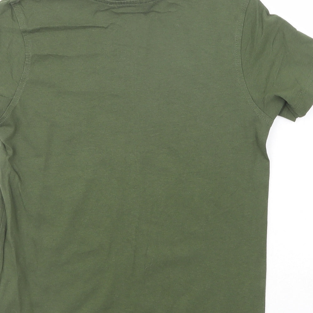 George Girls Green Cotton Pullover T-Shirt Size 7-8 Years Crew Neck Pullover - Never Stop