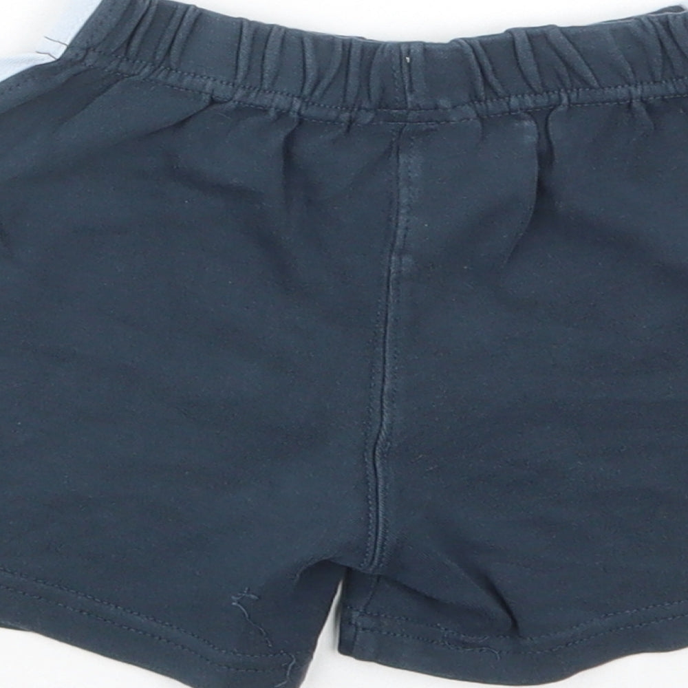 JoJo Maman Bébé Boys Blue Cotton Sweat Shorts Size 3-4 Years Regular