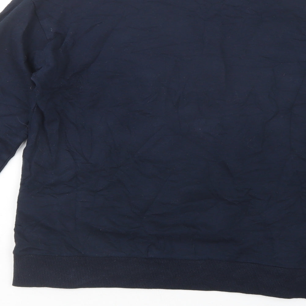 H&M Womens Blue Cotton Pullover Sweatshirt Size XS Pullover