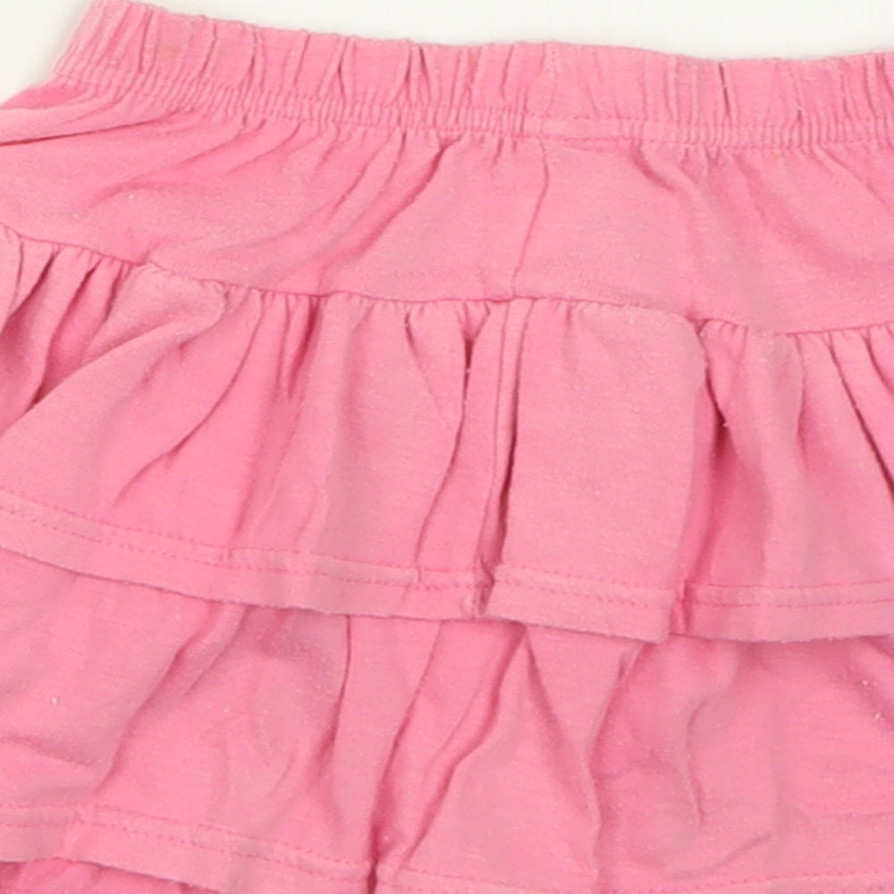 Adams Girls Pink Polyester A-Line Skirt Size 2 Years Regular Pull On