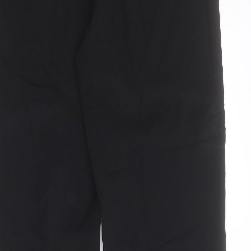Artigiano Womens Black Polyester Carrot Trousers Size 10 L30 in Regular Zip