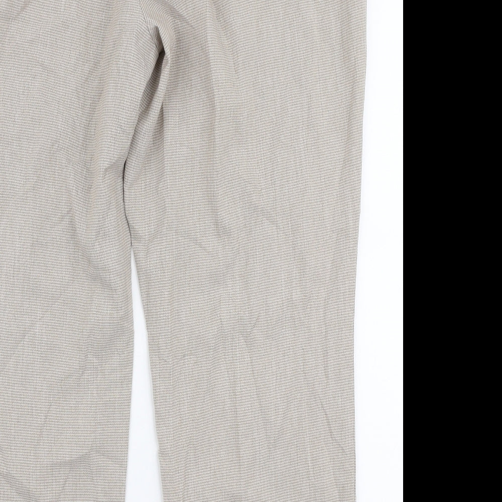 Marks and Spencer Womens Beige Polyester Trousers Size 20 L27 in Regular