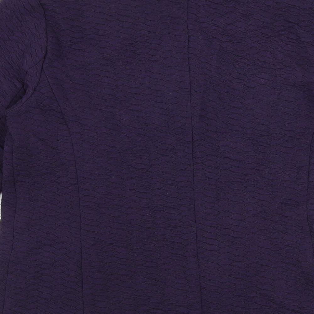 ERFO Womens Purple Jacket Blazer Size 8 Button