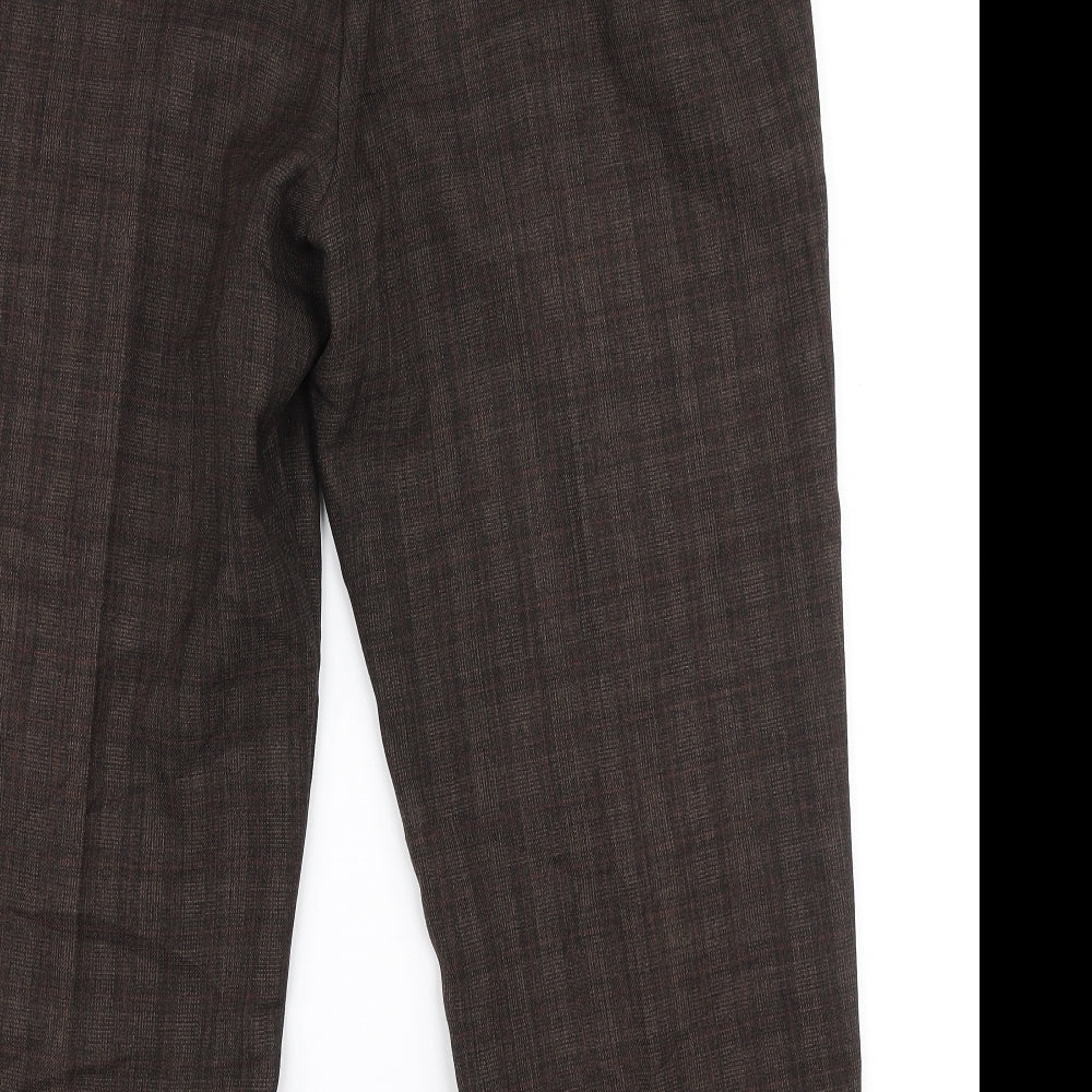 Bonmarché Womens Brown Polyester Trousers Size 16 L25 in Regular