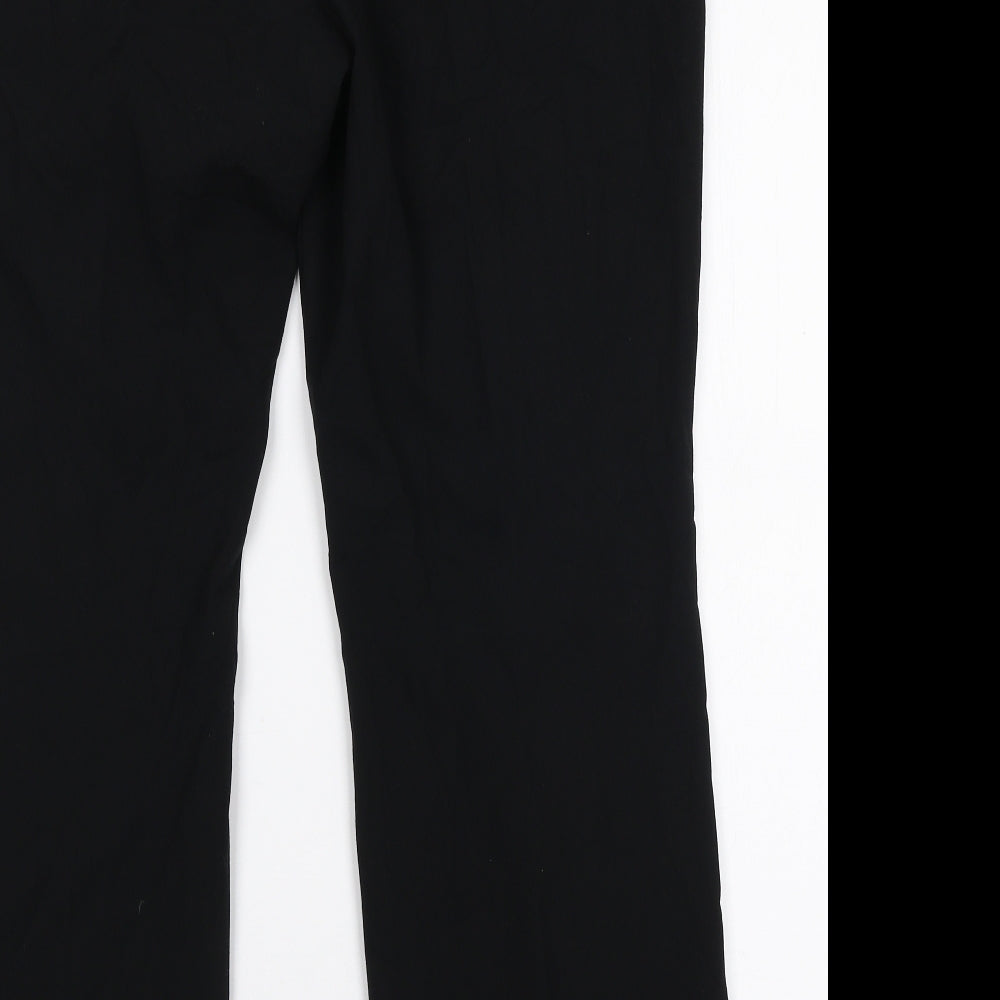 Marks and Spencer Womens Black Polyester Trousers Size 16 L25 in Regular