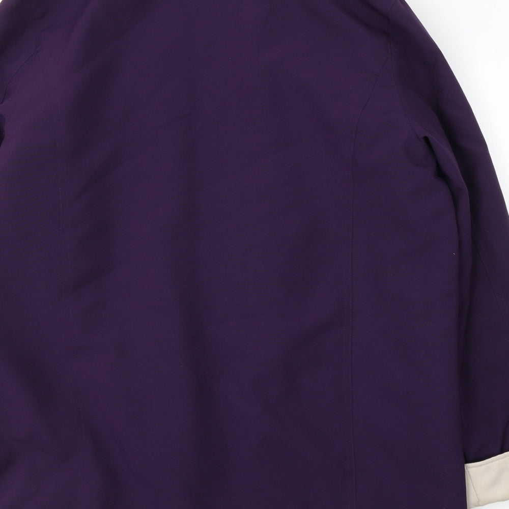 JBC Womens Purple Overcoat Coat Size 12 Zip