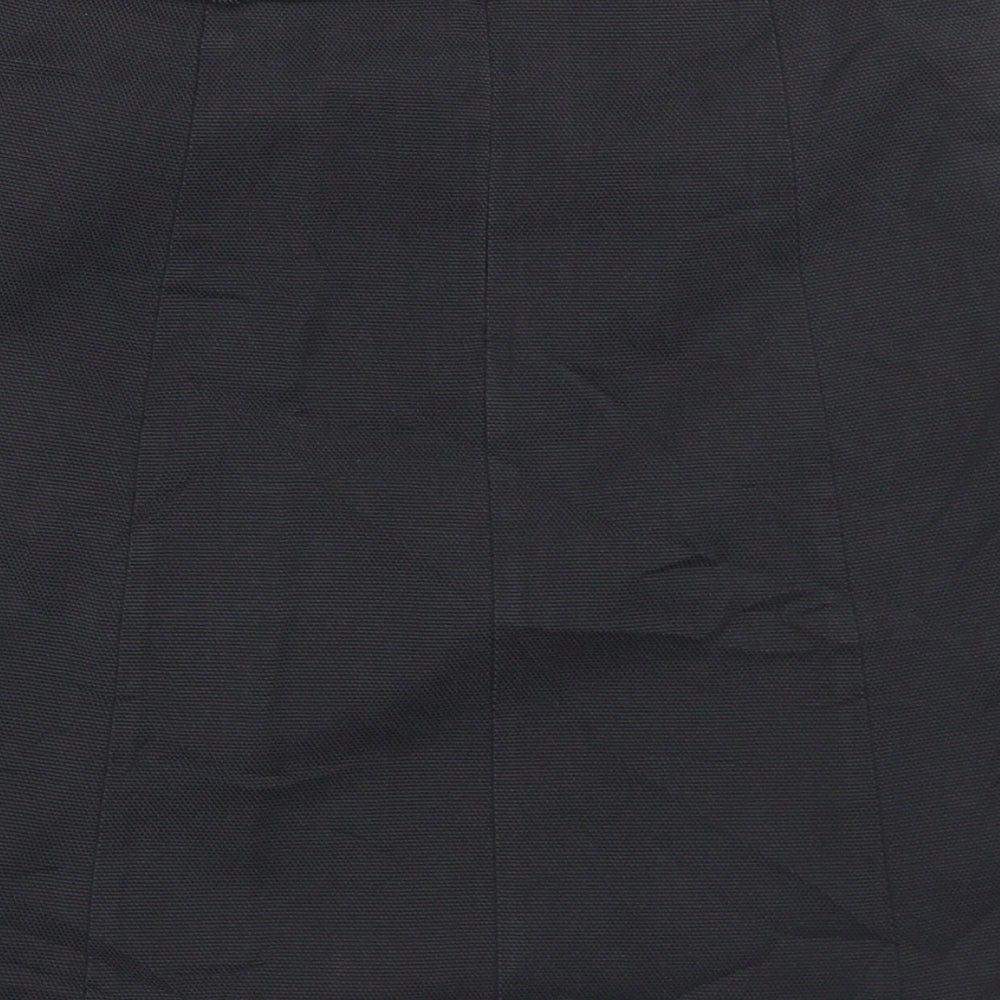Zero Womens Black Polyester Flare Skirt Size 30 in Zip