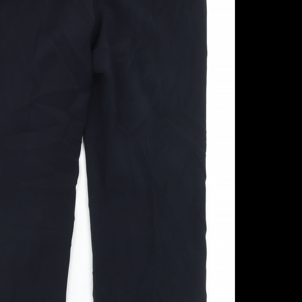 Preworn Womens Blue Polyester Dress Pants Trousers Size 12 L26 in Regular Hook & Eye