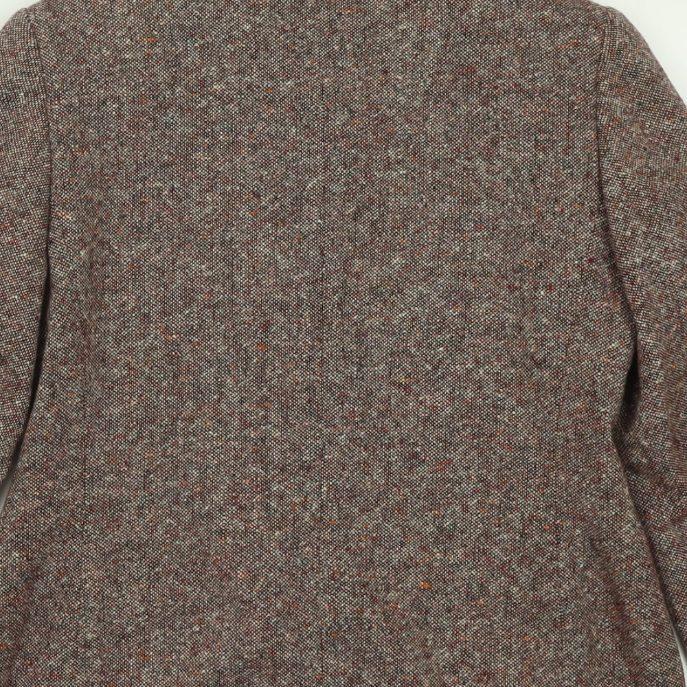 Cote Femme Womens Brown Jacket Size 12 Button