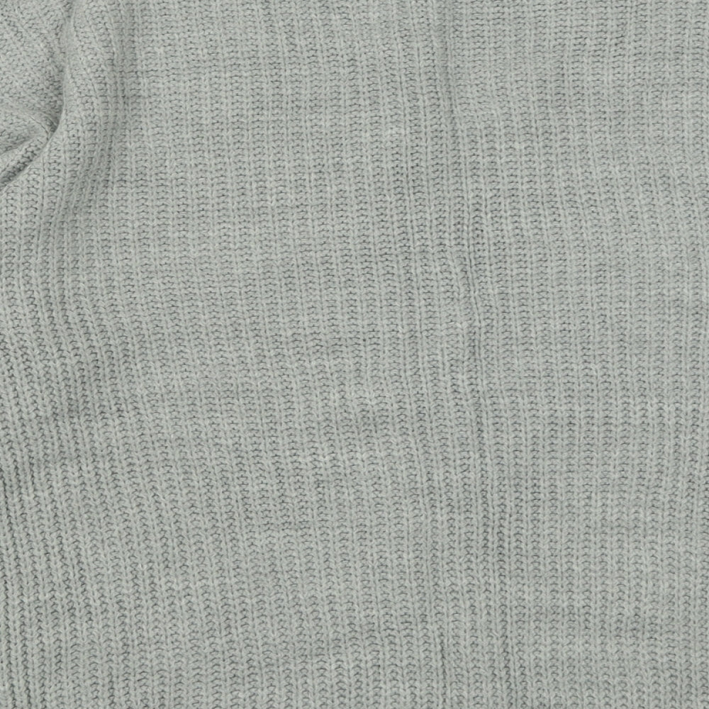 Primark Womens Grey High Neck Acrylic Pullover Jumper Size M