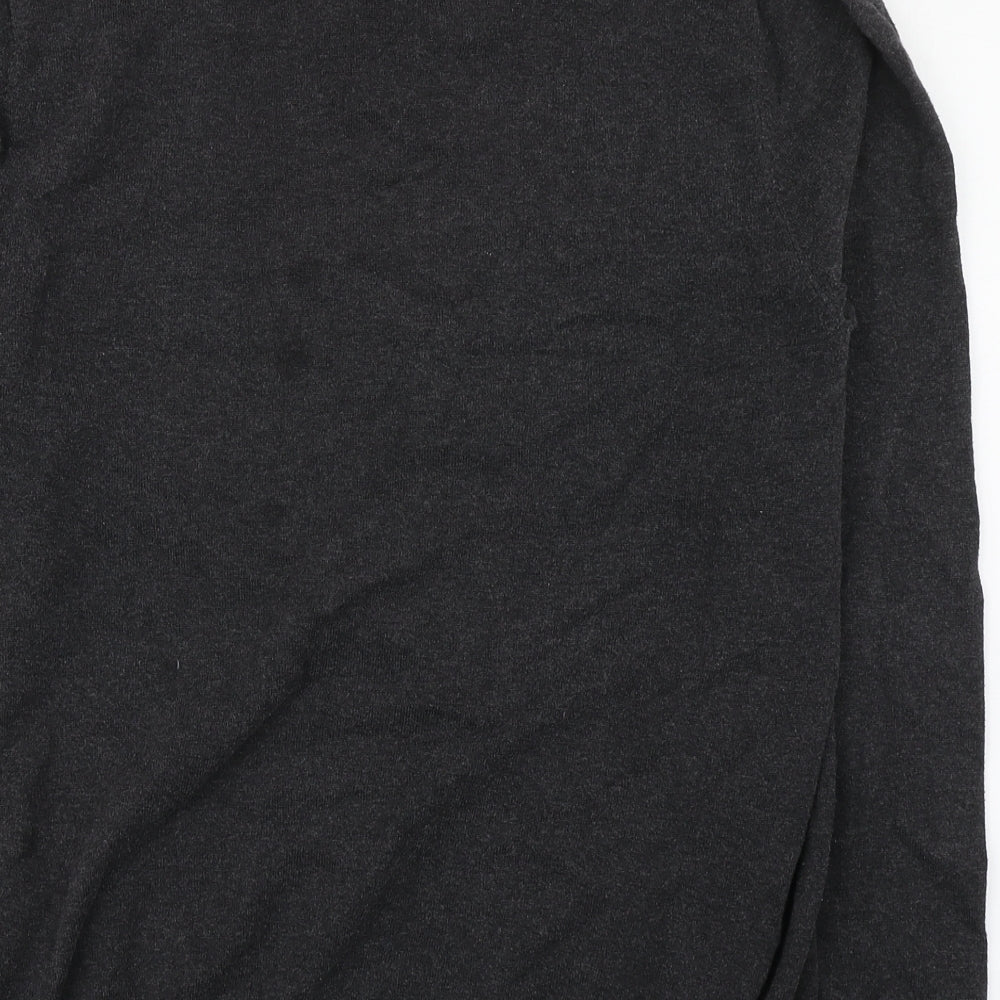 Marks & Spencer Mens Grey Collared Cotton Pullover Jumper Size M