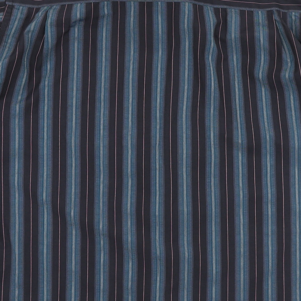 Daniel Granme Mens Multicoloured Striped Cotton Button-Up Size M Collared Button