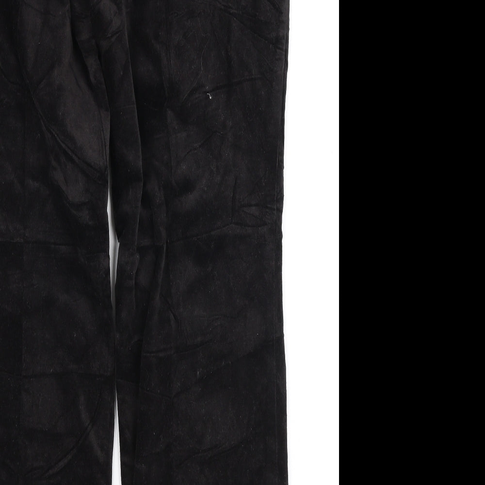 Hirsch Womens Brown Cotton Trousers Size 16 L30 in Regular Zip
