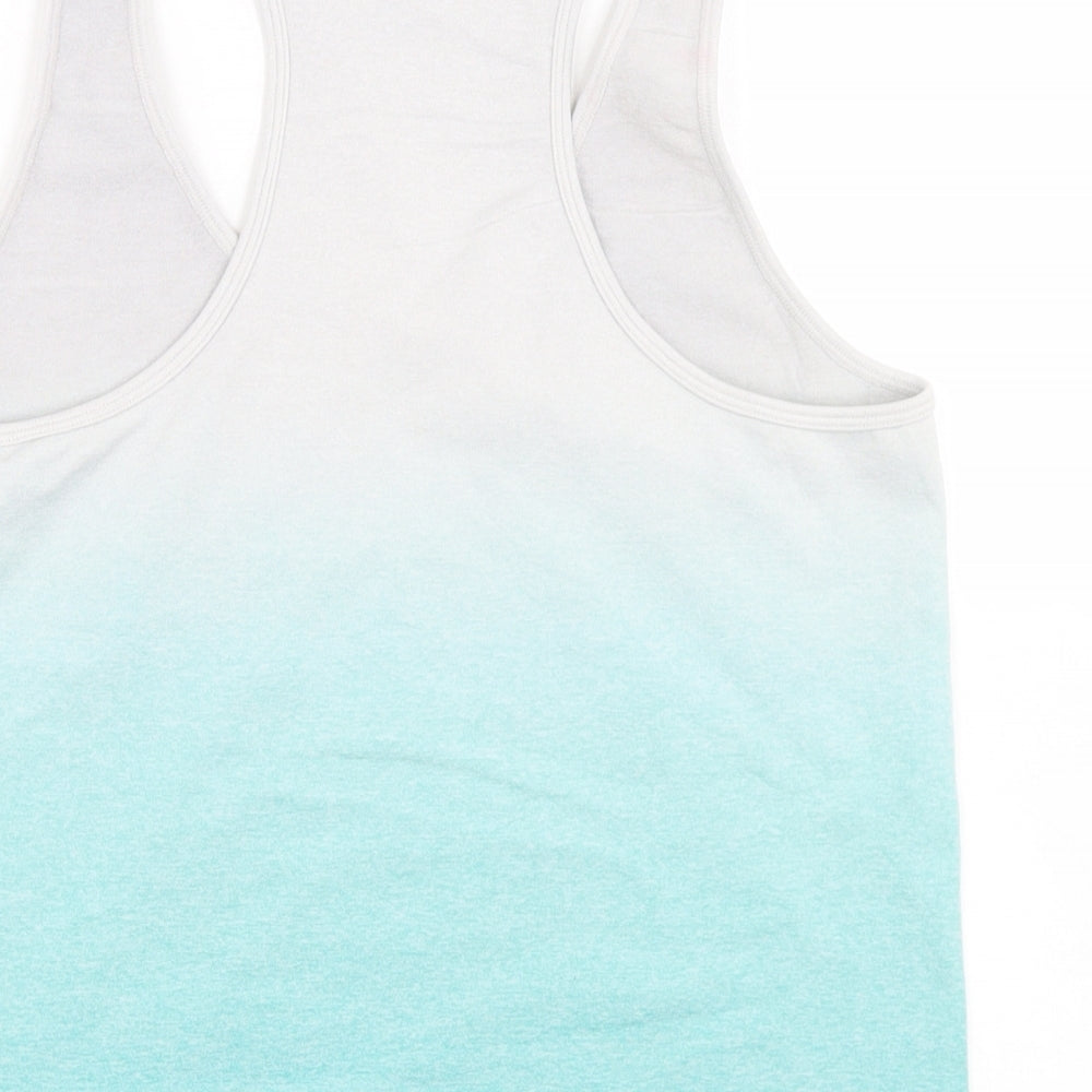 Boohoo Womens Grey Polyamide Basic Tank Size M Round Neck