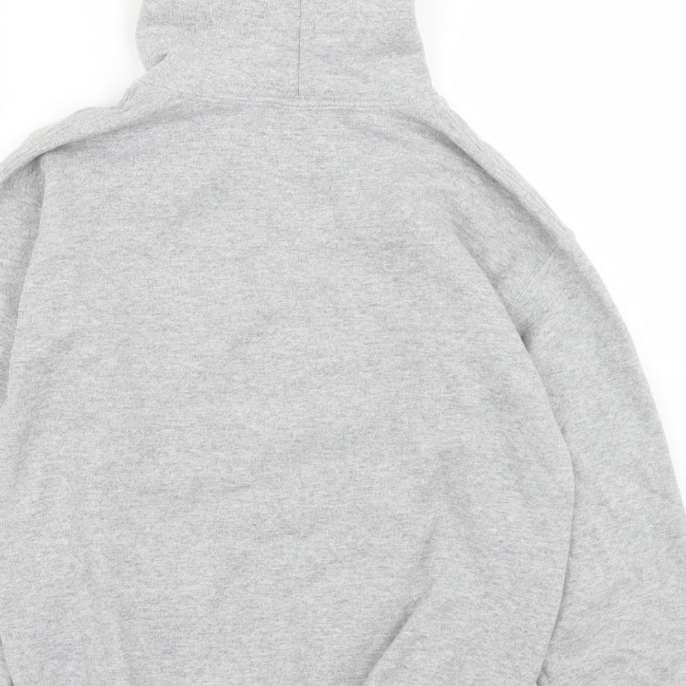Gildan Boys Grey Cotton Pullover Hoodie Size M