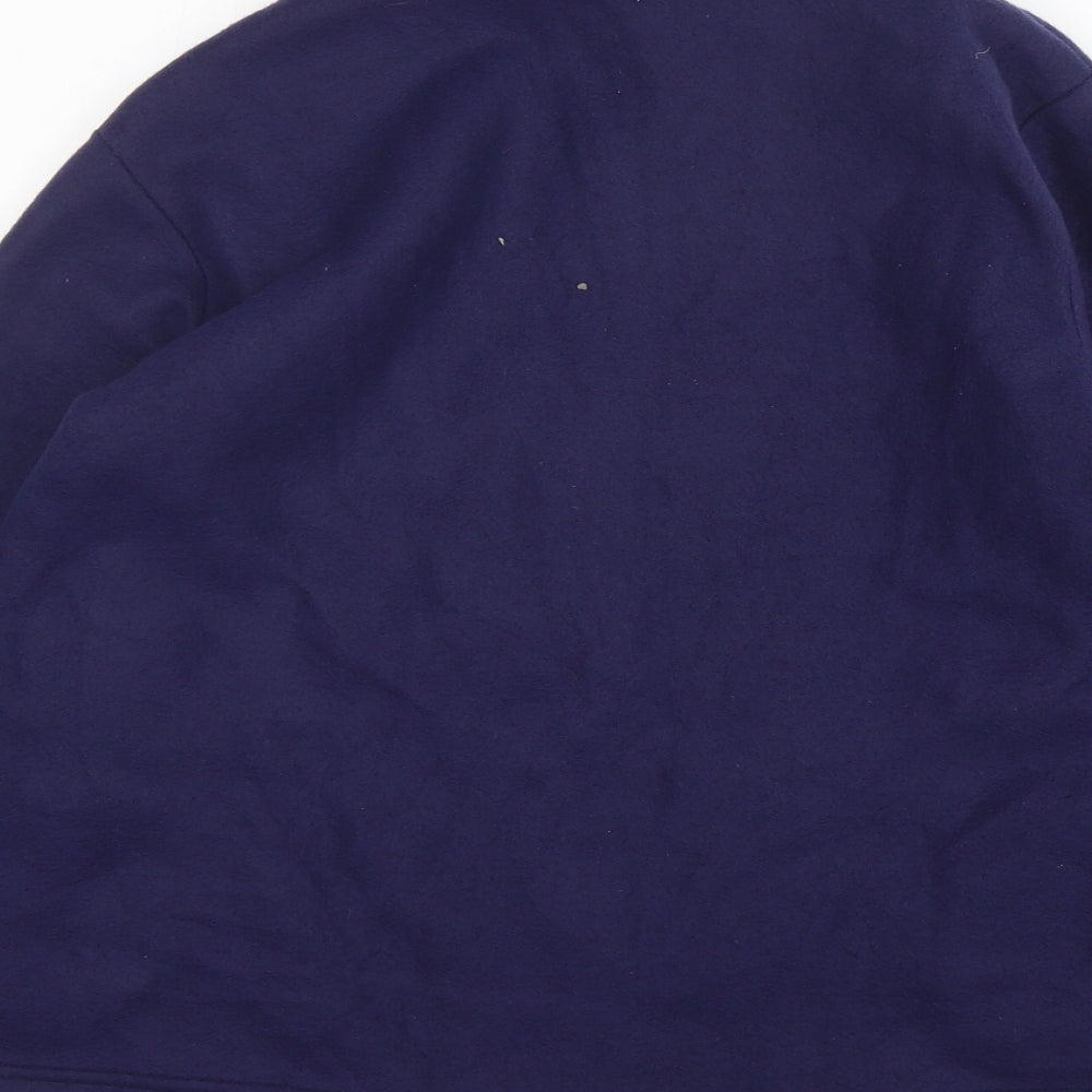 Anne De Lancay Womens Blue Polyester Full Zip Sweatshirt Size M Zip