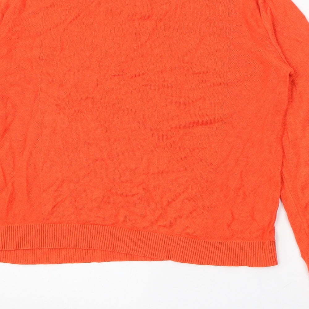 ASOS Womens Orange Crew Neck Viscose Pullover Jumper Size 10