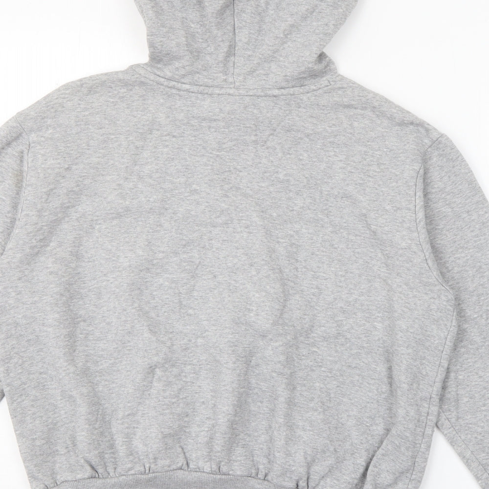 H&M Womens Grey Cotton Pullover Hoodie Size S - NASA