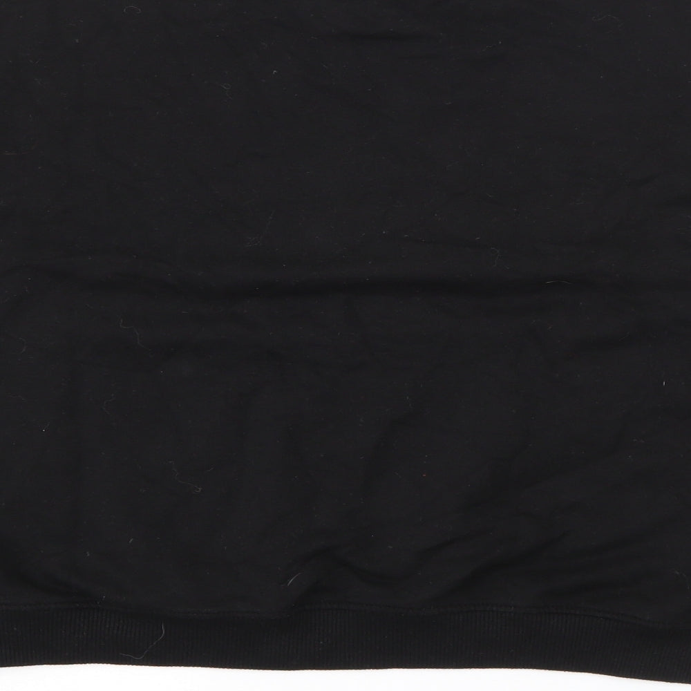 New Look Girls Black Cotton Pullover Sweatshirt Size 14-15 Years - New York