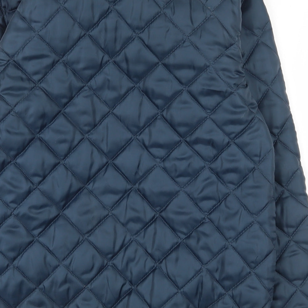 Fastrack Mens Blue Quilted Coat Size XS Snap