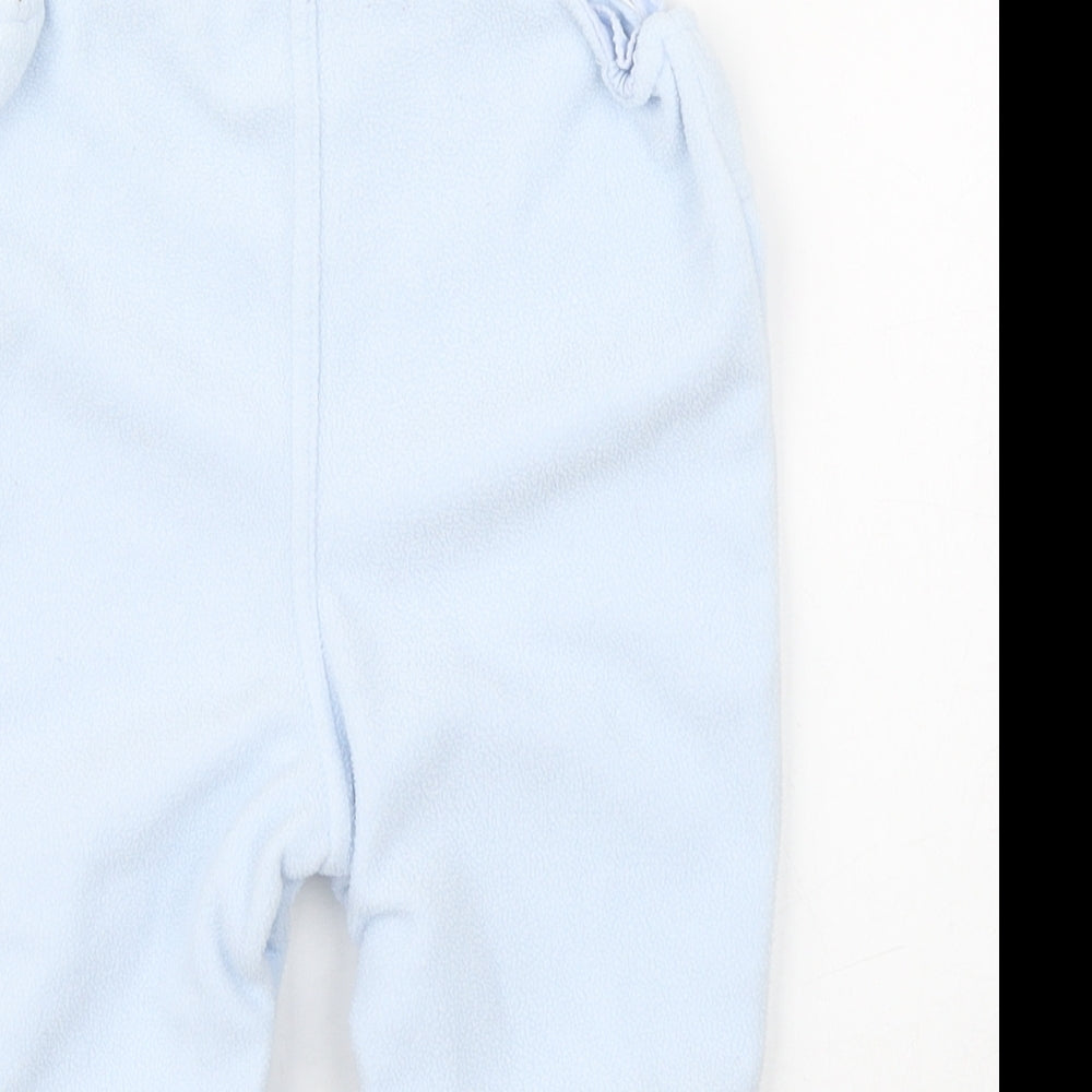 BabyBlue Boys Blue Polyester Dungaree One-Piece Size 0-3 Months Button