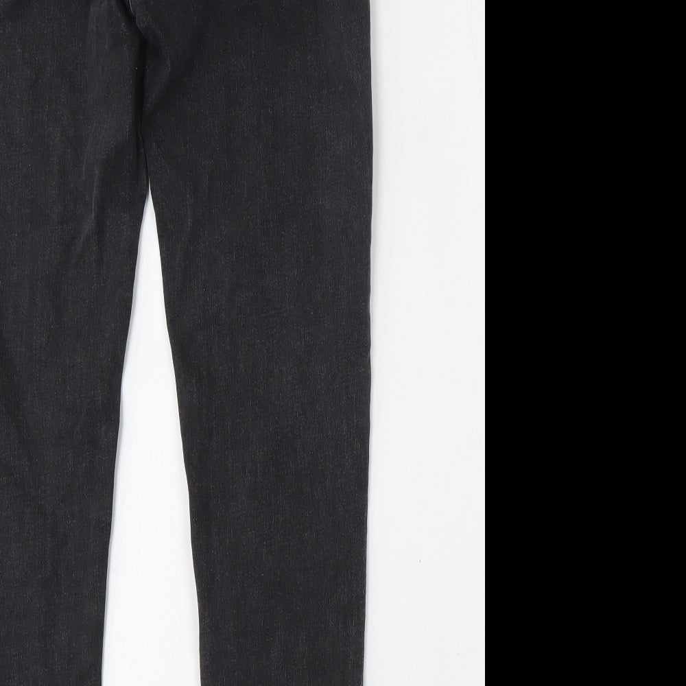SHEIN Womens Black Cotton Skinny Jeans Size XS L25 in Regular Button