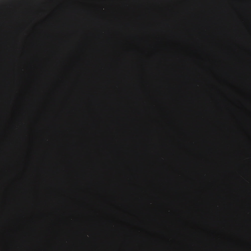 Preworn Womens Black Polyester Basic Polo Size M Collared