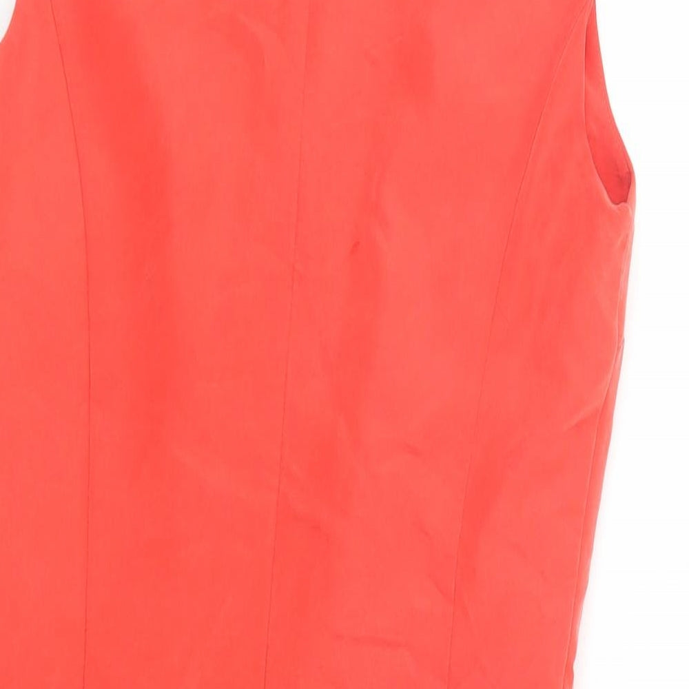 Atmosphere Womens Red Modal Pencil Dress Size 10 Boat Neck Zip