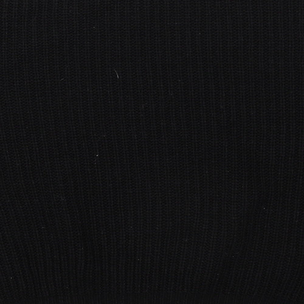 SheIn Womens Black Boat Neck Acrylic Pullover Jumper Size M