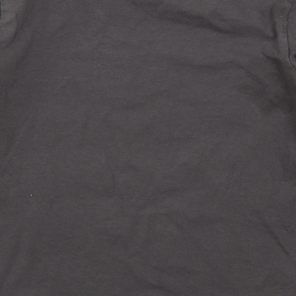 Primark Girls Grey Cotton Basic T-Shirt Size 7-8 Years Crew Neck Pullover - Make Today The Coolest Day Ever