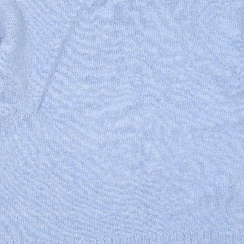 Marks & Spencer Womens Blue Crew Neck Acrylic Pullover Jumper Size M