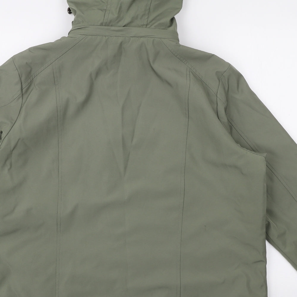 Bonmarché Womens Green Parka Coat Size S Zip