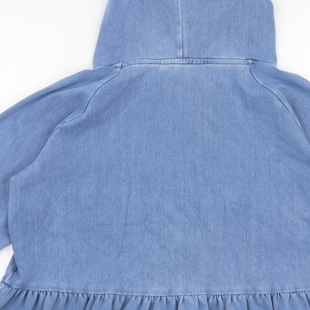 NEXT Womens Blue Cotton Pullover Hoodie Size XS Pullover