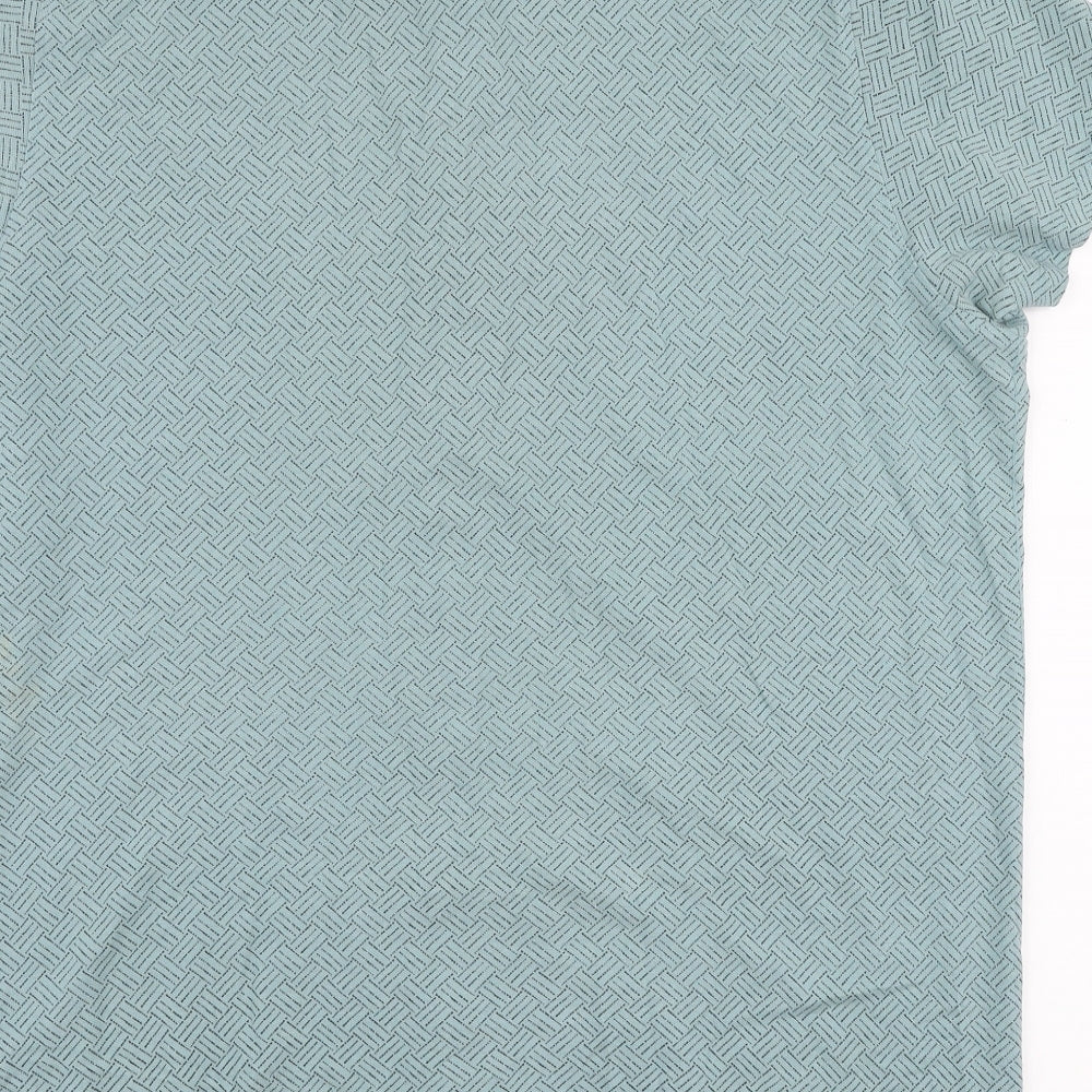 Matalan Mens Blue Cotton Button-Up Size XL Collared Button