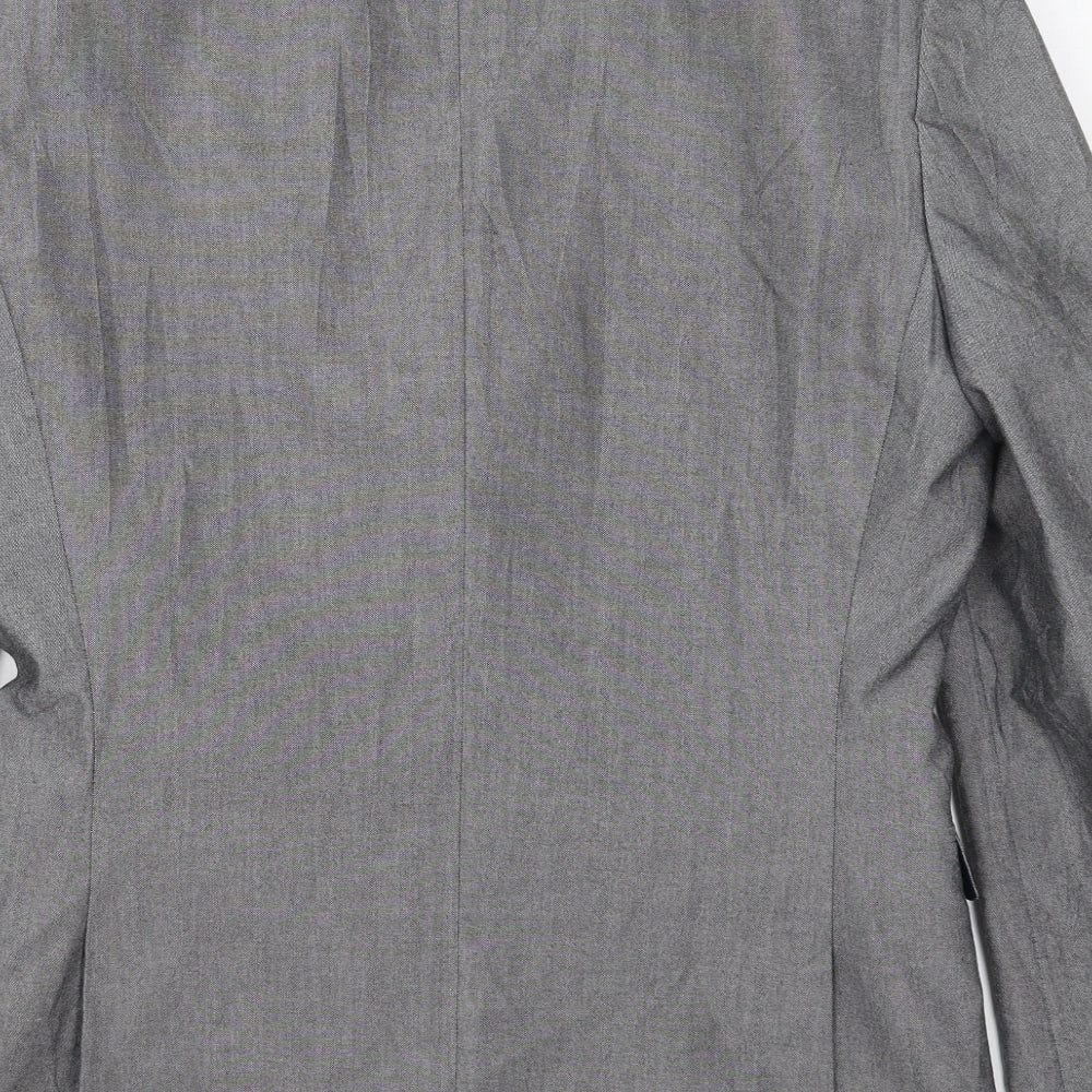 NEXT Mens Grey Polyester Jacket Suit Jacket Size 38