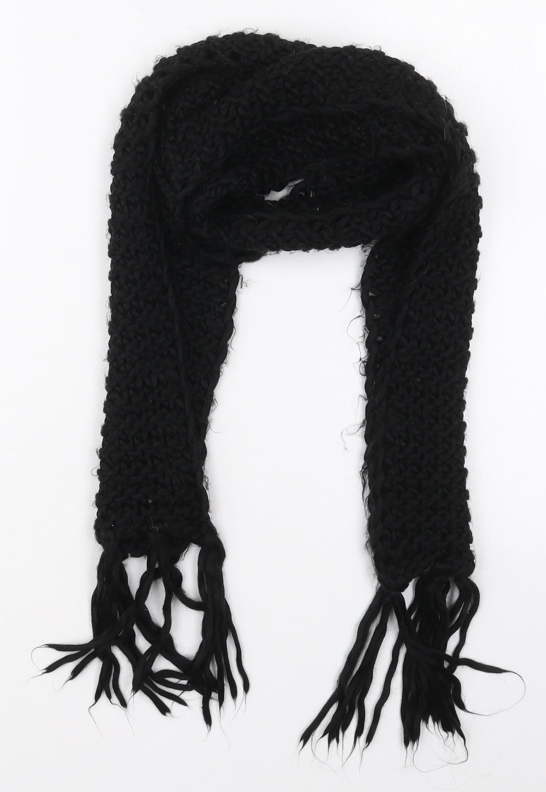 Evie Womens Black Acrylic Scarf