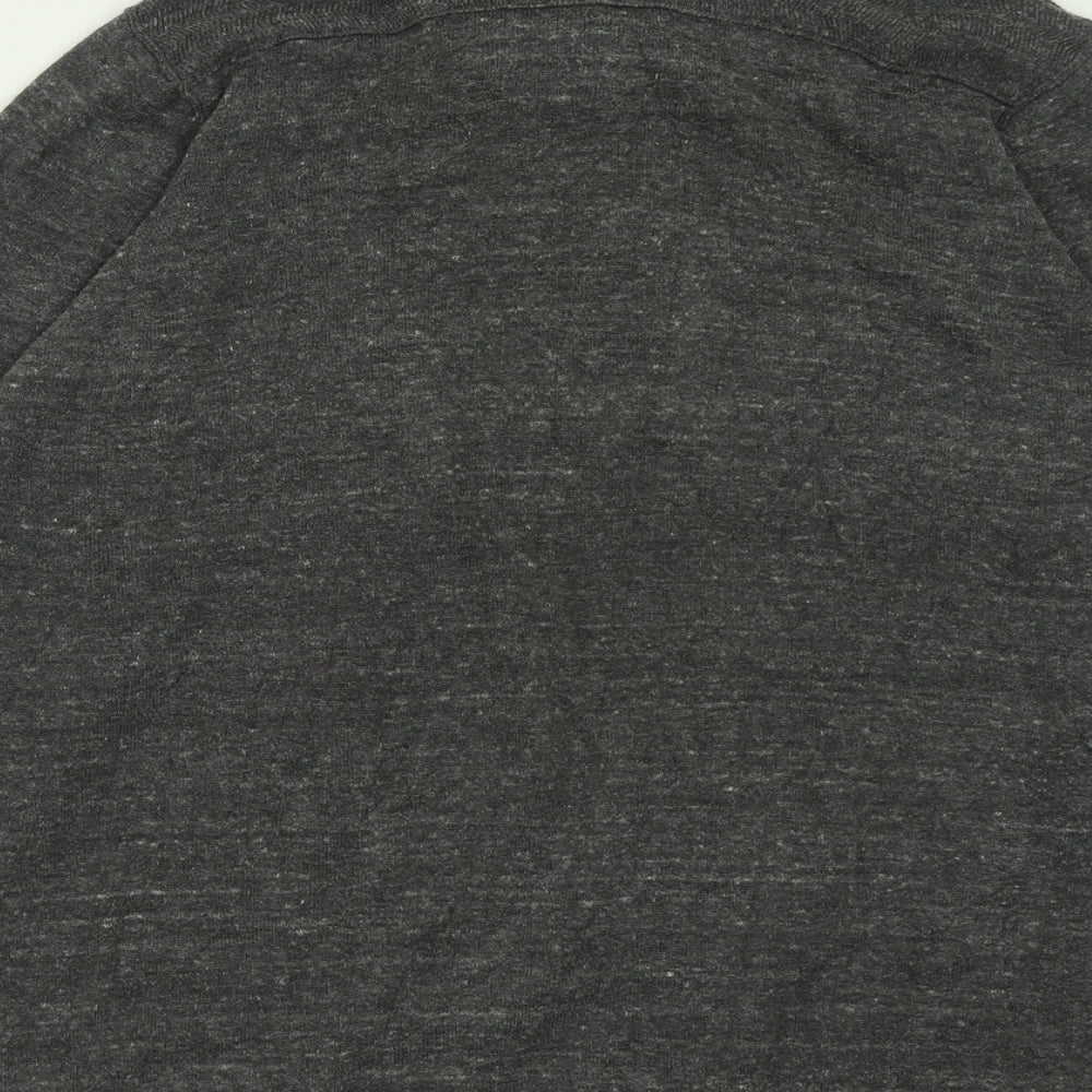 North Coast Womens Grey Collared Acrylic Pullover Jumper Size L