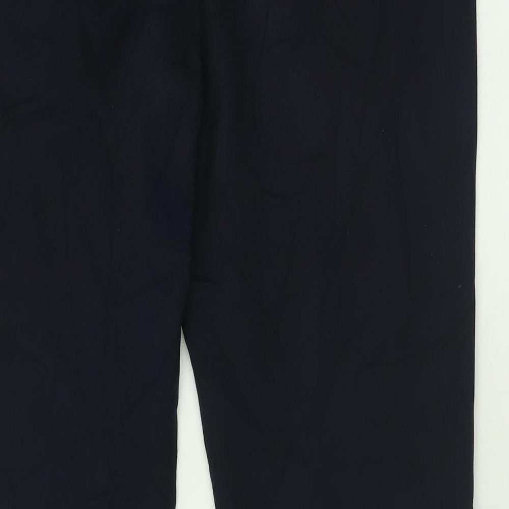 NEXT Womens Blue Polyester Trousers Size 8 L30 in Regular Hook & Eye