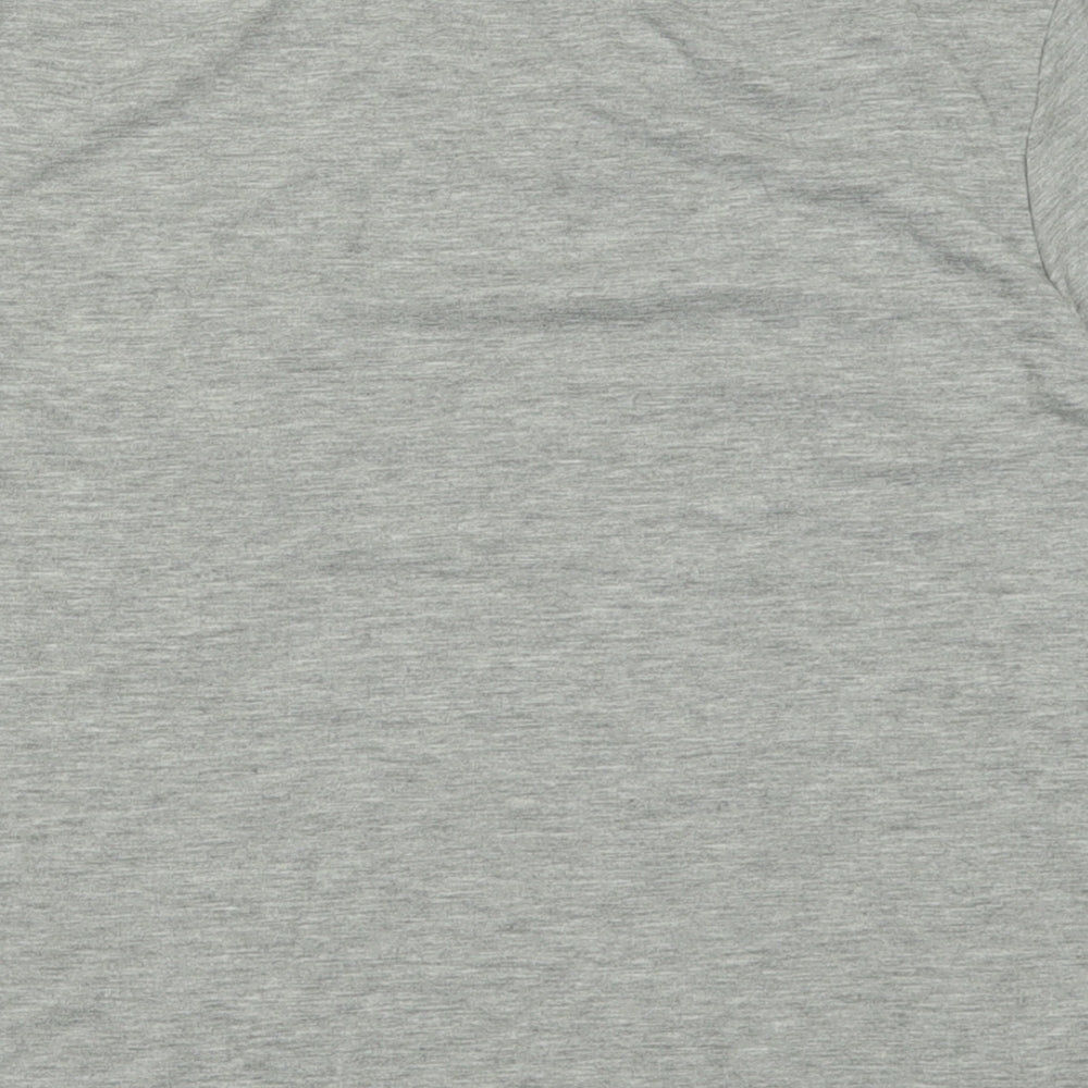 Atmosphere Womens Grey Polyester Cropped T-Shirt Size 16 Crew Neck