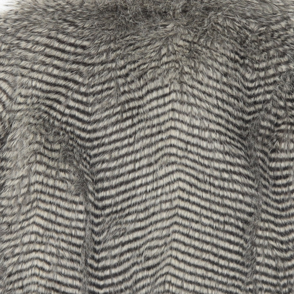 Brave Soul Womens Beige Striped Jacket Size 8