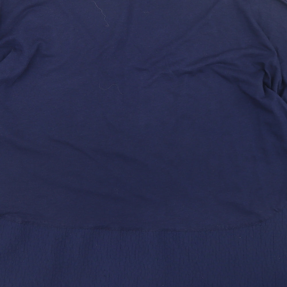 Great Plains Womens Blue Cotton Basic Blouse Size XS Round Neck