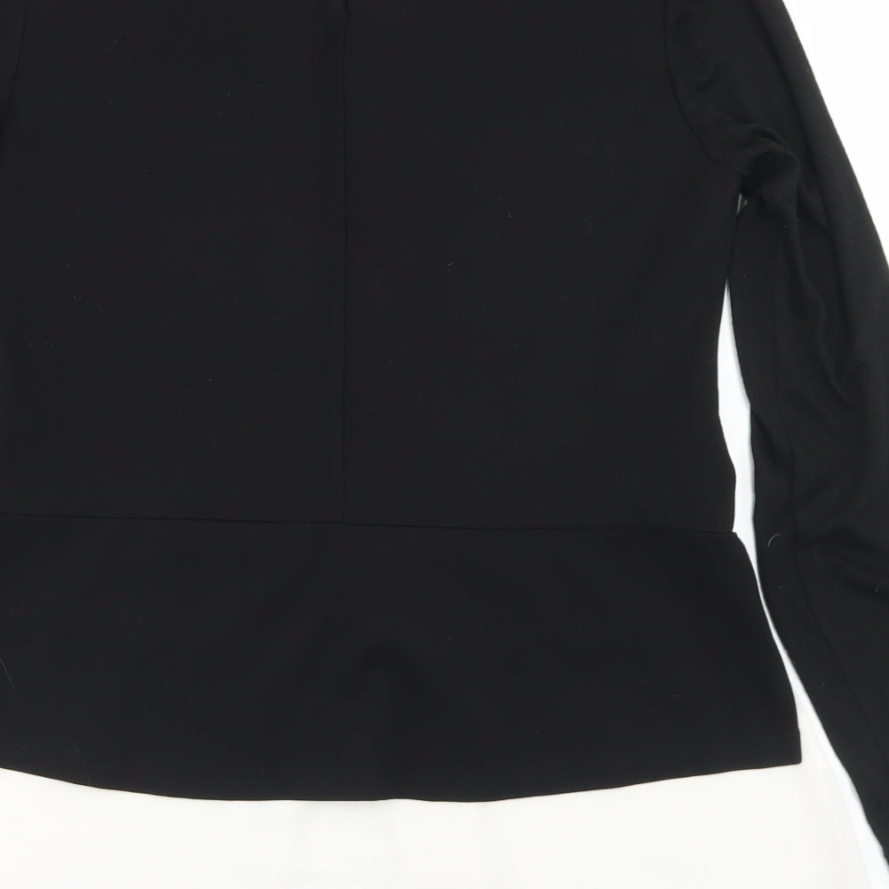 Rinascimento Womens Black Polyester Basic T-Shirt Size M Round Neck