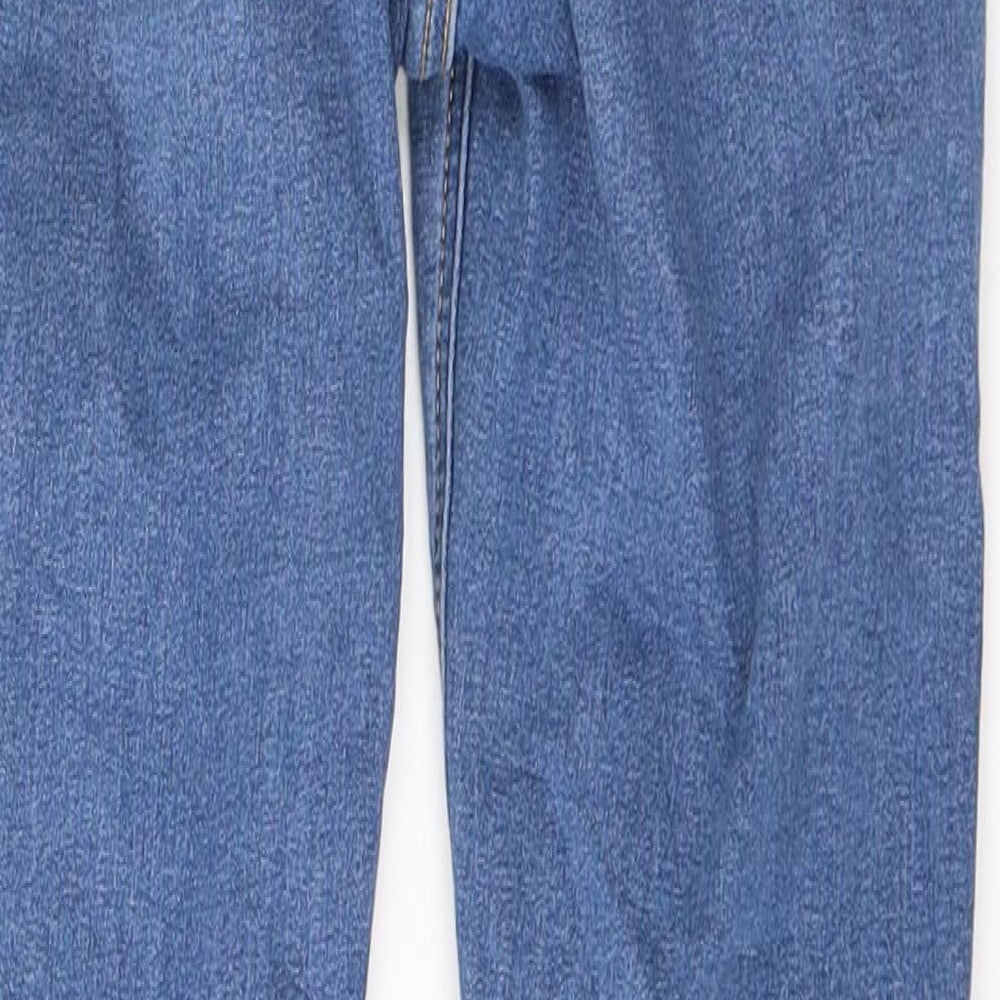 Topshop Womens Blue Cotton Skinny Jeans Size 26 in L32 in Regular Button