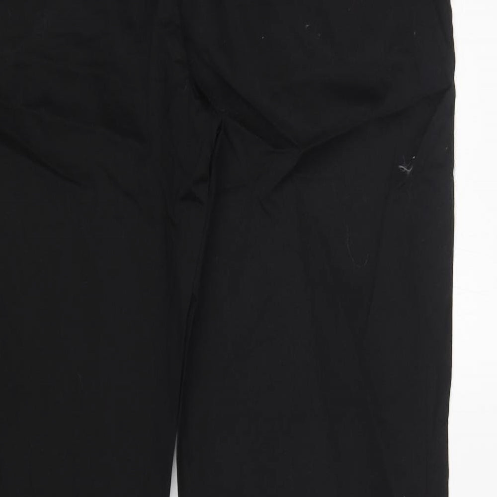 Stalk By You Womens Black Polyester Trousers Size 18 L30 in Regular Button