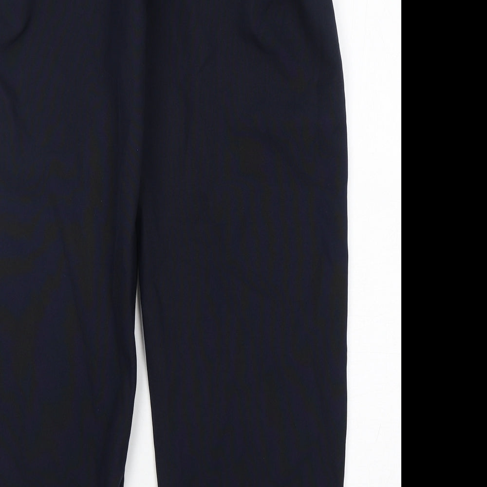 Preworn Womens Blue Polyester Trousers Size 16 L26 in Regular