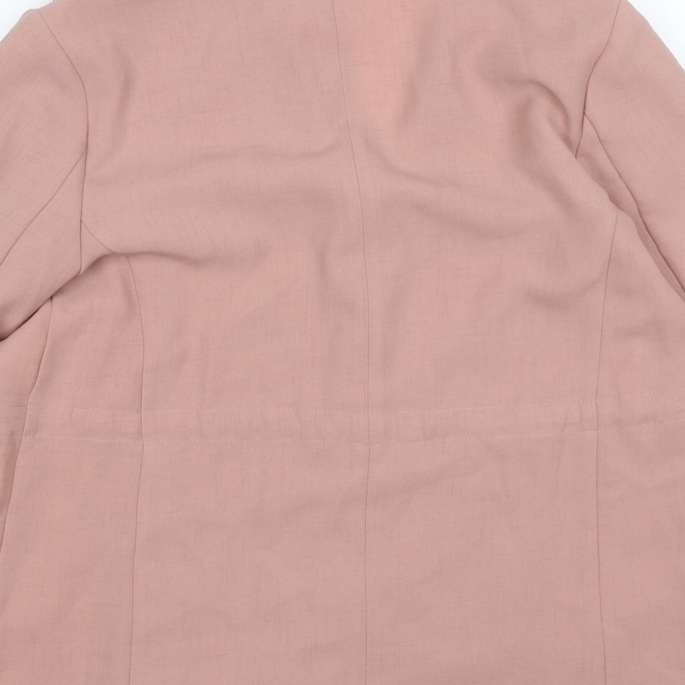 Primark Womens Pink Jacket Blazer Size 8 Tie